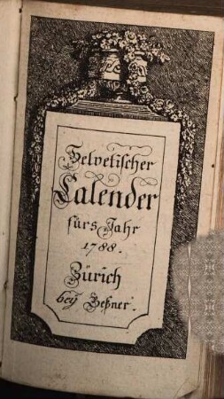 Helvetischer Calender. 1788