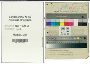 Entnazifizierung Max Mueller , geb. 06.11.1892 (Angestellter)