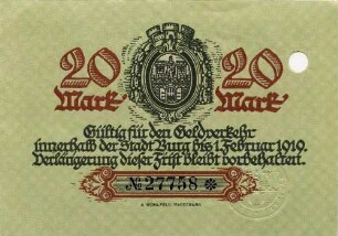 Gutschein - 20 Mark