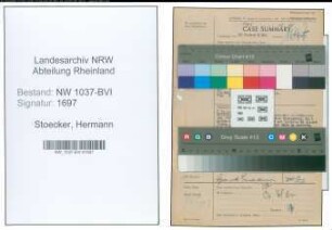 Entnazifizierung Hermann Stoecker , geb. 09.01.1900 (Steuerinspektor)