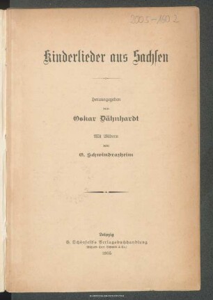 Kinderlieder aus Sachsen