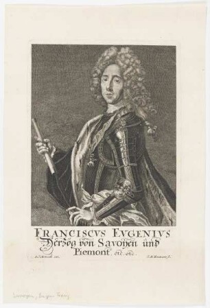 Bildnis des Franciscvs Evgenivs, Herzog von Savoyen und Piemont
