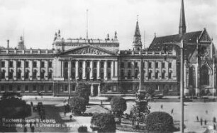 Reichsmessestadt Leipzig: Augustusplatz mit Universität u. Paulinerkirche