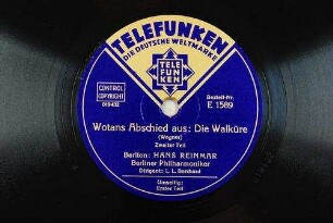 Wotans Abschied aus: Die Walküre : zweiter Teil / (Wagner)