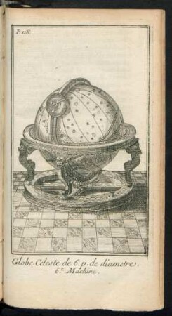 Globe celeste de 6. p. de diametres. 6e. machine