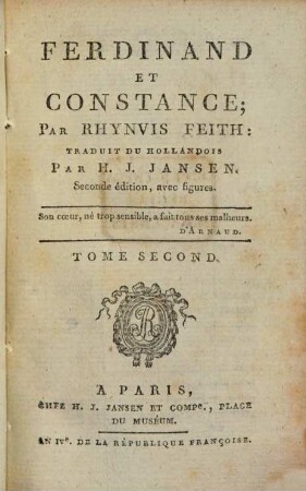 Ferdinand Et Constance, 2