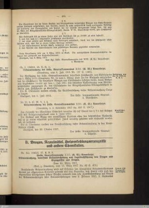 B. Drogen, Arzneimittel, Holzverkohlungserzeugnisse und andere Chemikalien