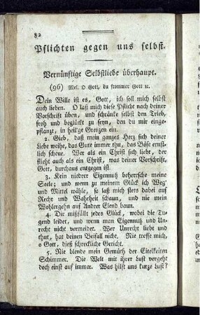 Pflichten gegen uns selbst.