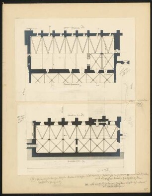 Kloster Bella Abbaye Mittelalterliche Bauten auf der Insel Cypern. Aufnahmen und Rekonstruktionen: Grundriss der Bauteile FG und H