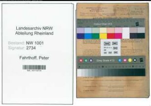 Entnazifizierung Peter Fahrthoff, geb. 24.06.1901 (Arbeiter)