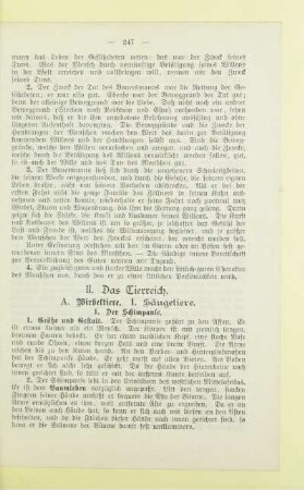 II. Das Tierreich