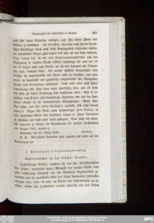 2. Schleiermacher's Vermittlungsvorschlag.