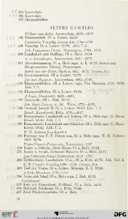 Ätere Gemälde (Nr. 188-207)