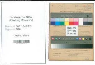 Entnazifizierung Maria Doelle , geb. 27.01.1905 ()