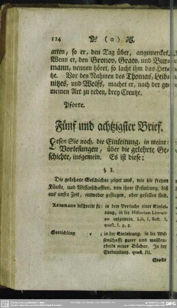 Fünf und achtzigster Brief