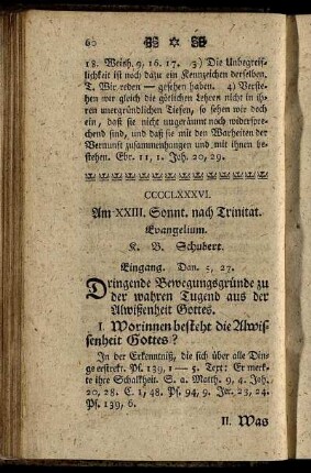 CCCCLXXXVI. Am XXIII. Sonnt. nach Trinitat. Evangelium.