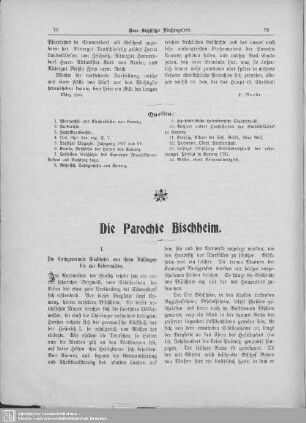 Die Parochie Bischheim