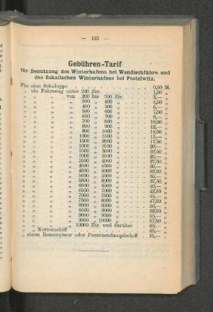 Gebühren-Tarif