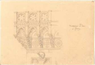 Bürklein, Eduard; Florenz (Italien); Domplatz - Dom - Hauptgesimse (Perspektive)