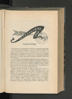 Généralités.