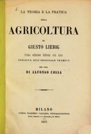 La teoria e la pratica della agricoltura