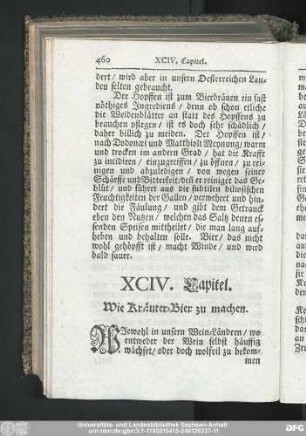 XCIV. Capitel. Wie Kräuter-Bier zu machen.
