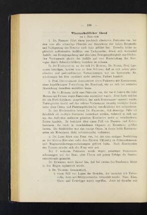 Wissenschaftlicher Abend am 1. März 1902.
