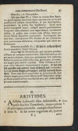 III. Aristides.