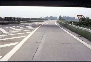 Ausfahrt aus Tangente Nordwest (Frankfurt Richtung Mannheim) zu Nebenfahrbahn Nord der A656 (Heidelberg Richtung Mannheim)
