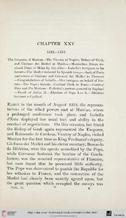 Chapter XXV: 1512-1513