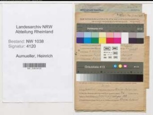 Entnazifizierung Heinrich Aumueller , geb. 09.02.1905 (Kaufmaennischer Angestellter)