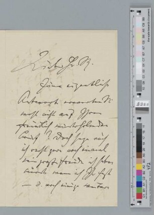 Brief an Julius Spengel