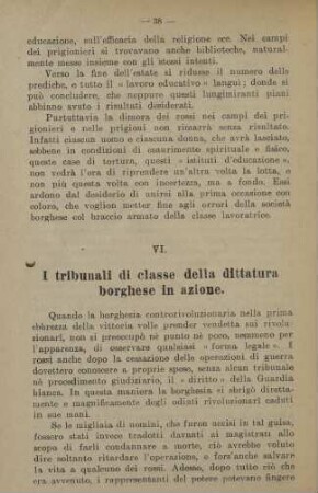 VI. I tribunali di classe della dittatura borghese in azione.
