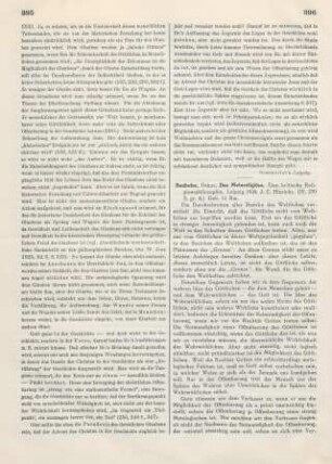 396-397 [Rezension] Bauhofer, Oskar, Das Metareligiöse
