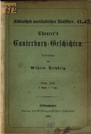 Geoffrey Chaucer's Canterbury-Geschichten