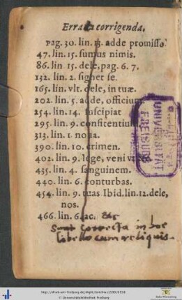 Errata corrigenda