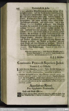 Continuatio Protocolli Superioris Judicii