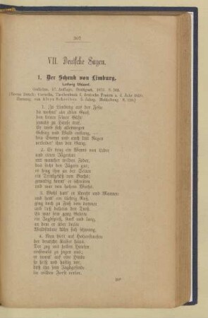 VII. Deutsche Sagen