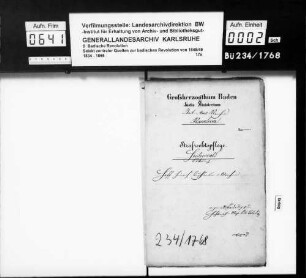 Hoff, Heinrich, Buchhändler in Mannheim, wegen Hochverrat und Majestätsbeleidigung (I)