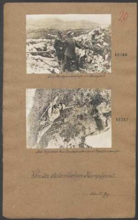 Ital. Handgranatenwerfer im Karstgebiete
