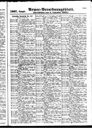 1607. Ausgabe. Montag, 3. September 1917