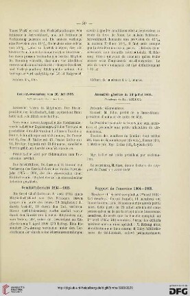 Generalversammlung vom 20. Juli 1905 / Assemblée générale du 20 juillet 1905
