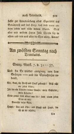 599-612, Am zwölften Sonntag nach Trinitatis.