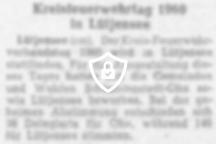 Kreisfeuerwehrtag 1960 in Lütjensee