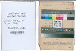 Entnazifizierung Otto Klinkhammer , geb. 15.10.1901 (Zahnarzt)