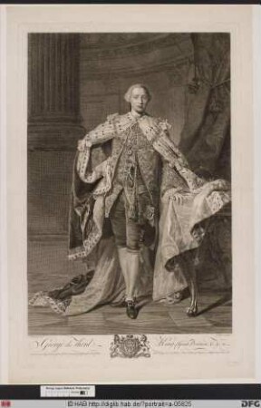 Bildnis Georg III. (Wilhelm Friedrich) (George William Frederick), König von Großbritannien u. Irland, Kurfürst (1815 König) von Hannover (reg. 1760-1820)