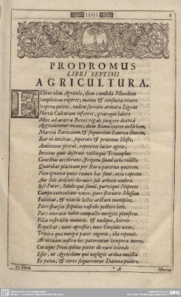 PRODOMUS LIBRI SEPTIMI AGRICULTURA.