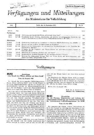 Anweisung zum Besuch des Filmes "Schaut auf diese Stadt" : 35/62 vom 13. August 1962 ; [Verfügungen]