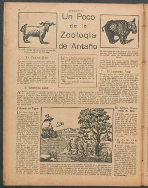 Un poco de la Zoología de Antaño