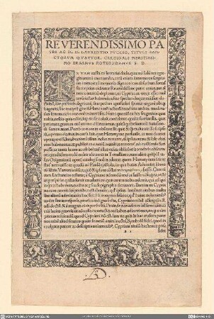 Reverendissimo Patri Ac D.D. Lavrentio Pvccio ... Bl. a2 aus: Opera Divi Caecilii Cypriani